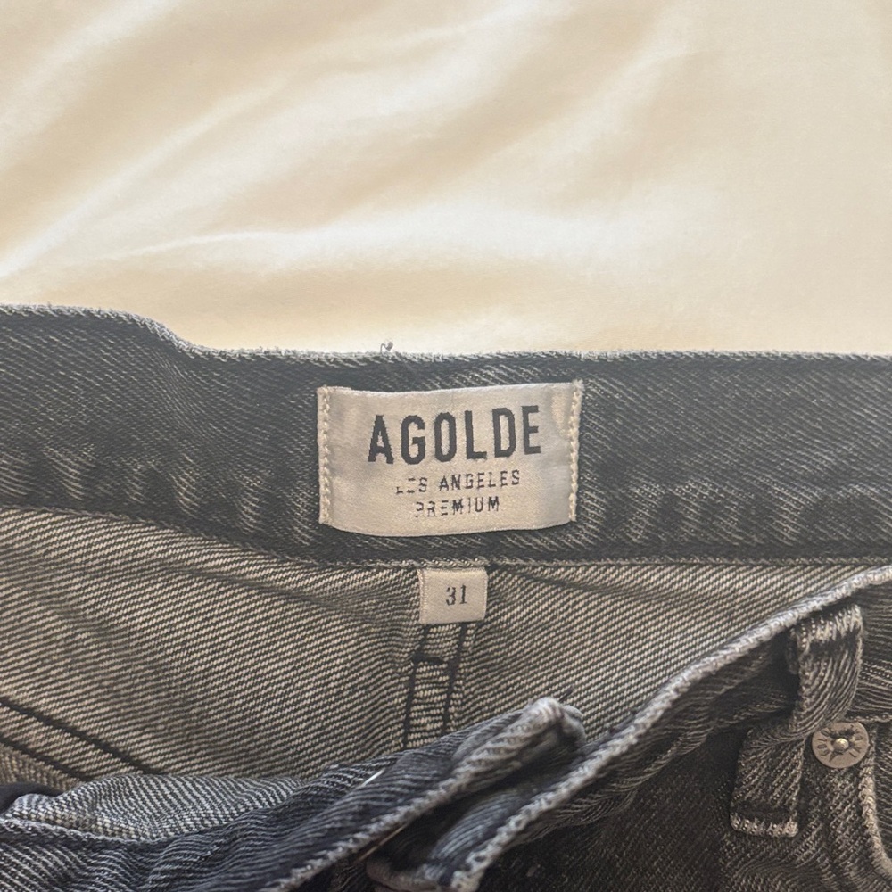 Agolde Charcoal Jean Shorts - Picture 4 of 4